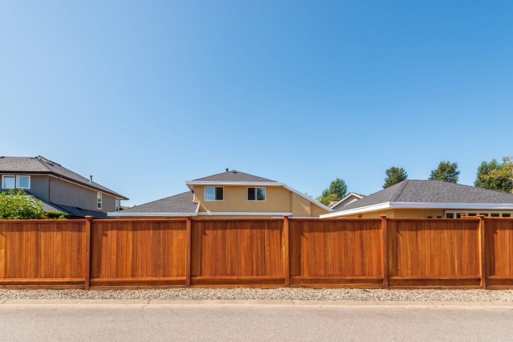 Wood fence